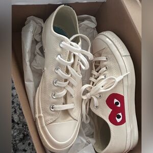 White Converse COMME des GARCONS